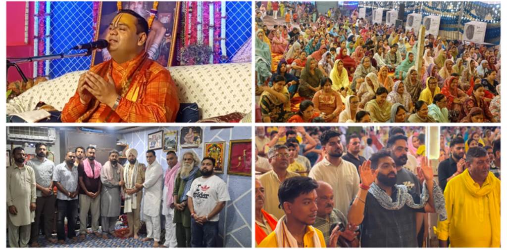 Shrimad Bhagwat Katha Continues at Darbar Bapu Ganga Das Mahilpur Govardhan Puja Episode Leaves Devotees Overwhelmed with Devotion